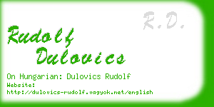 rudolf dulovics business card